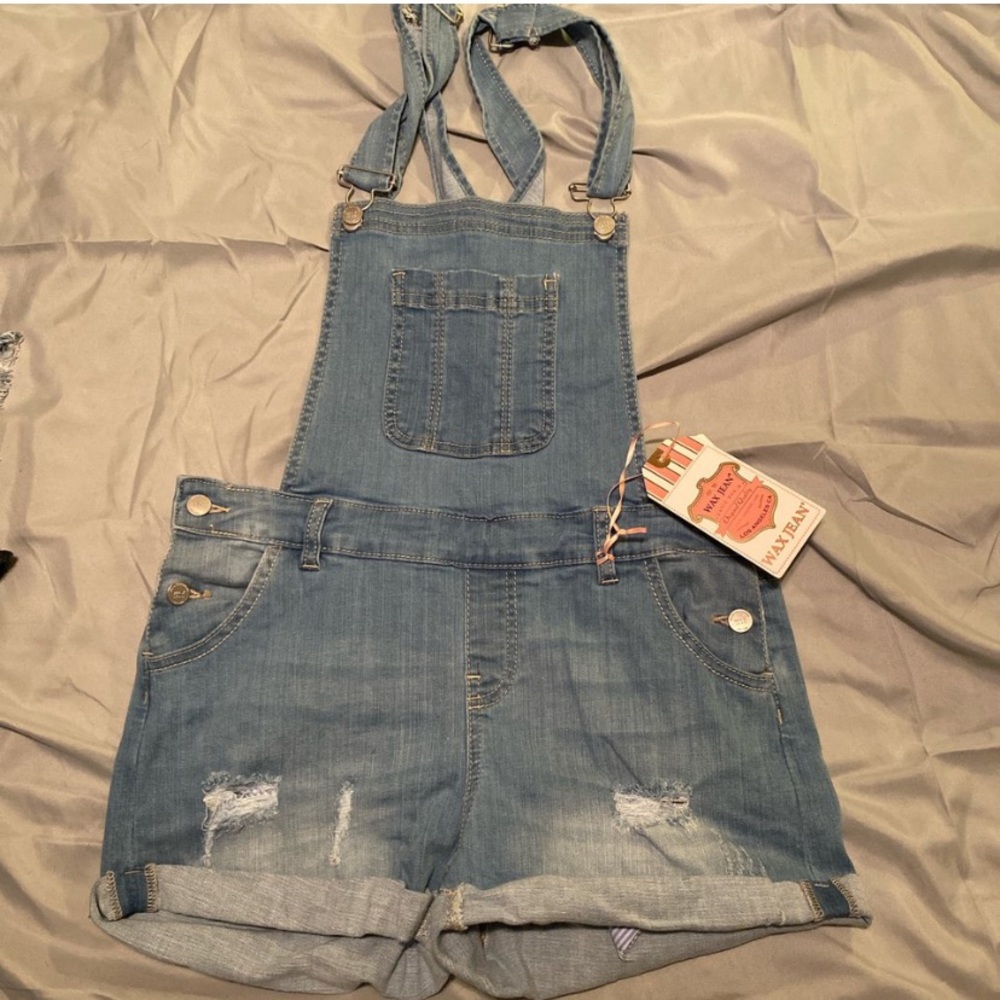 Jean short overalls
